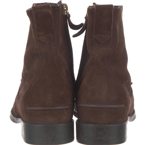 Tod’s Women's Dark Brown Scarpa Donna Suede Stivaletto Combat Boots Size 35 - Picture 4 of 10